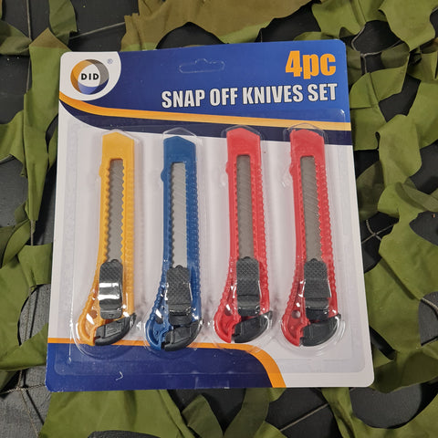 4pc Snap Off Knives Set