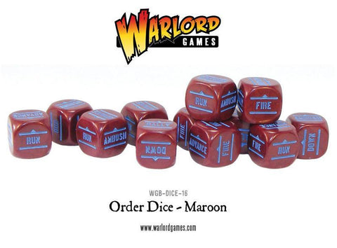 Bolt Action - Order Dice Maroon (12)
