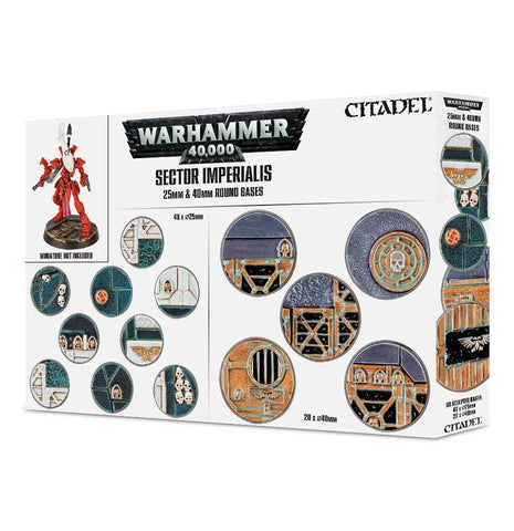 Warhammer 40,000 Sector Imperialis 25mm & 40mm Round Bases